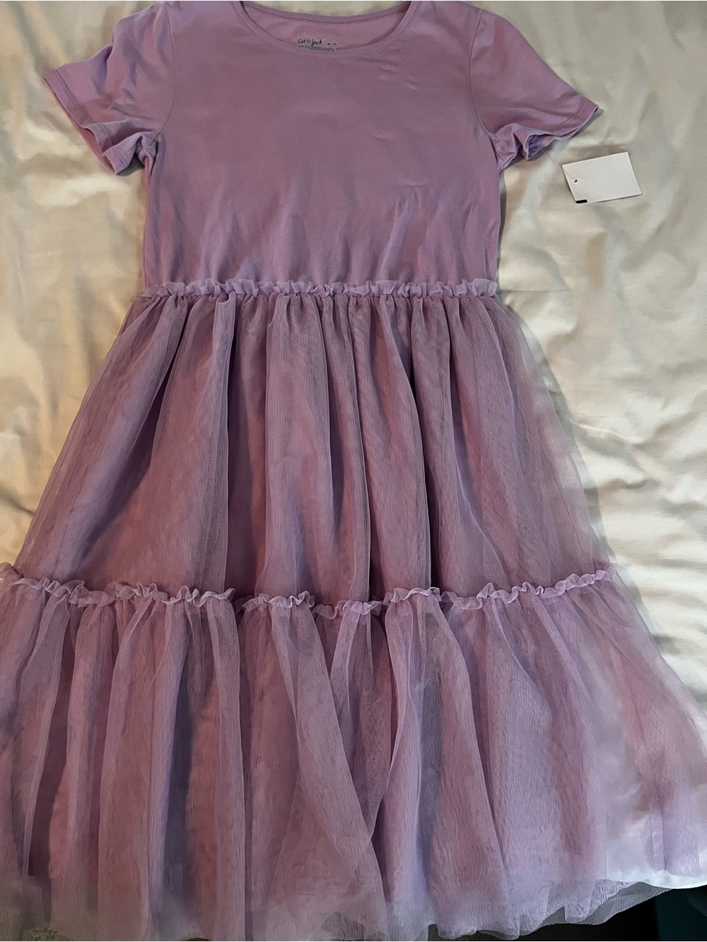 Children's Lavender Tulle Tiered Dress
